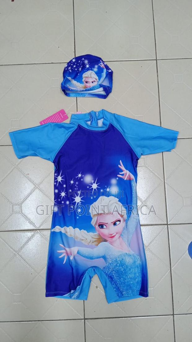 Blue Frozen Kids Swimming Costumes