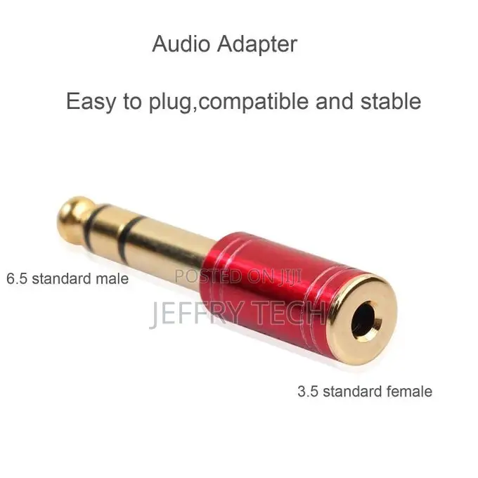 6.35mm 1/4inch Male to 3.5mm 1/8inch Female Jack Stereo Head