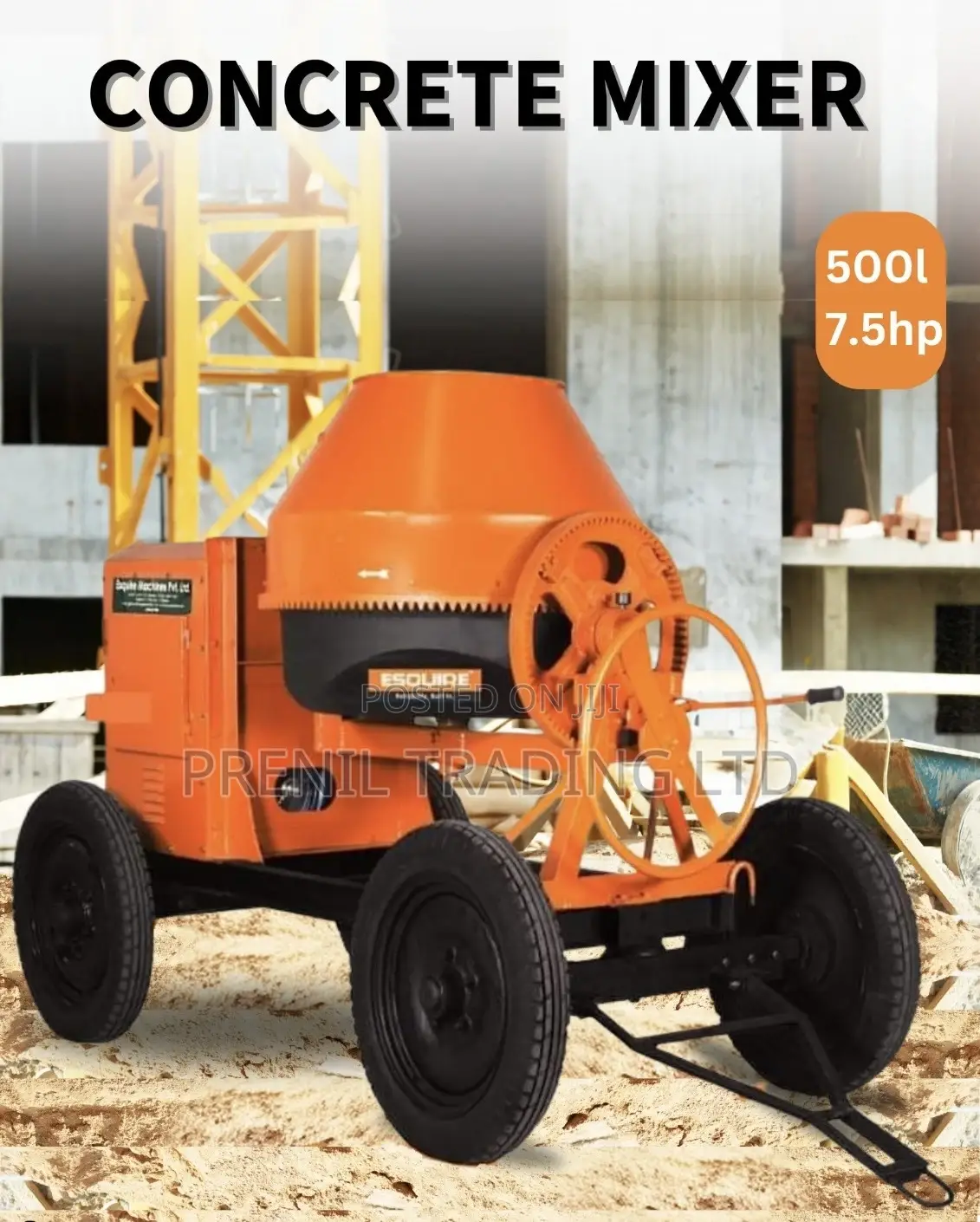 Concrete Mixer 500ltr India