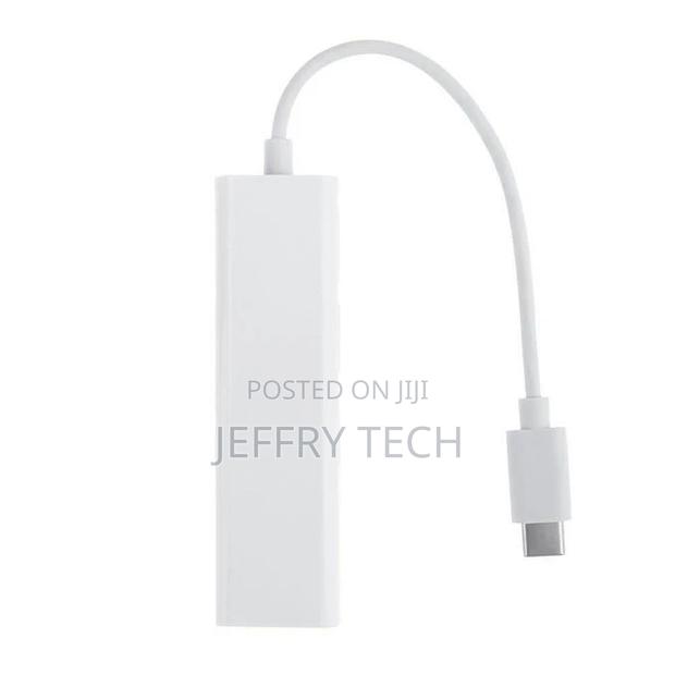USB-C USB 3.1 Type C to USB RJ45 Ethernet Lan Adapter Hub Ca - thumbnail 2