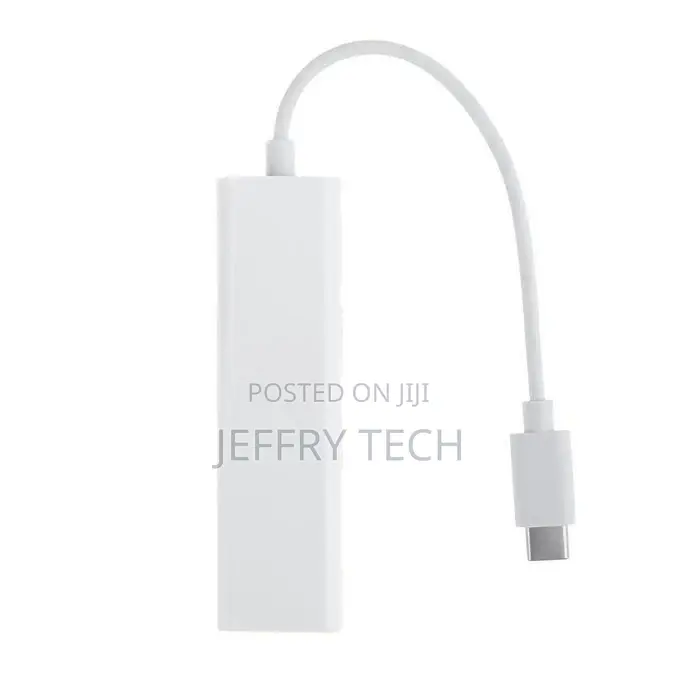 USB-C USB 3.1 Type C to USB RJ45 Ethernet Lan Adapter Hub Ca
