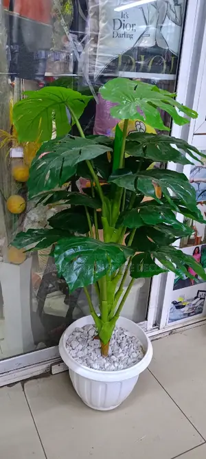 Big Artificial Monstera Plant With Planter Pot Flower