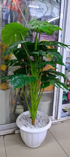 Big Artificial Monstera Plant With Planter Pot Flower