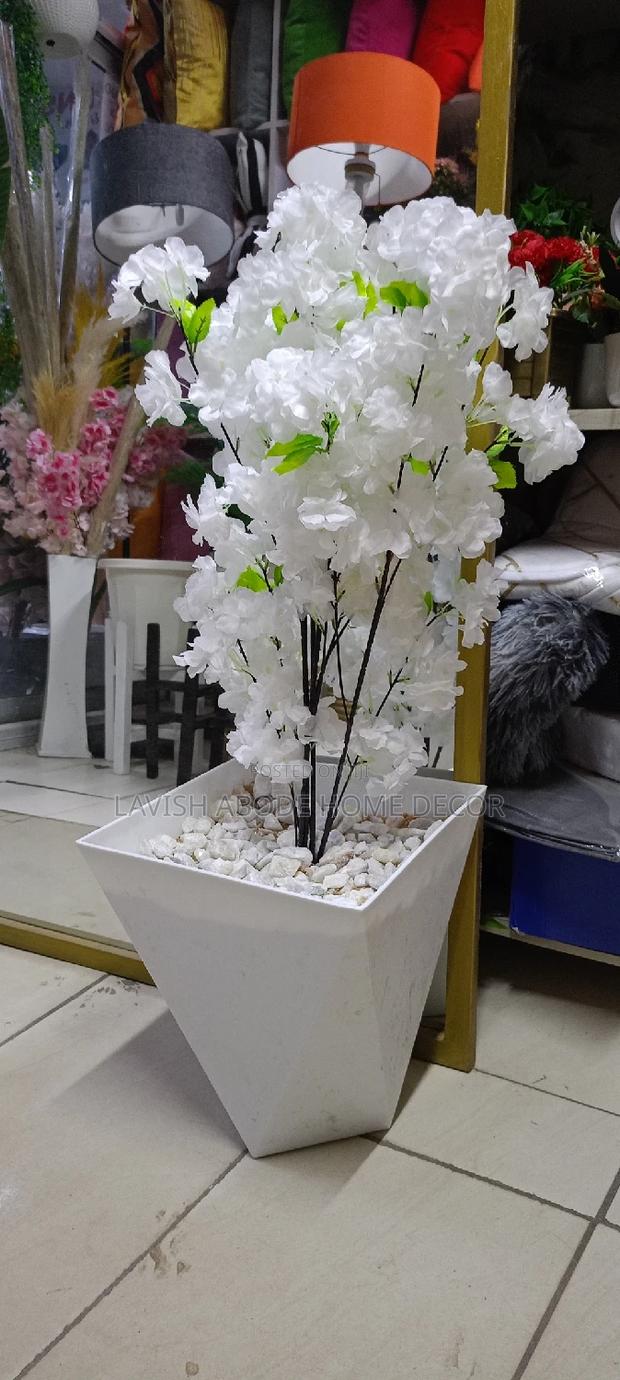 Artificial Cherry Blossom Flowers Plant With Planter Pot - thumbnail 2