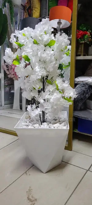 Artificial Cherry Blossom Flowers Plant With Planter Pot
