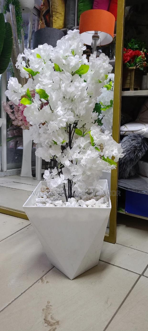 Artificial Cherry Blossom Flowers Plant With Planter Pot