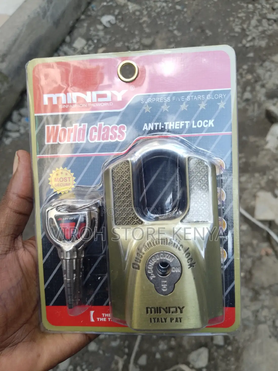 Mindy Italy PAT Padlock 70mm Anti Theft Lock
