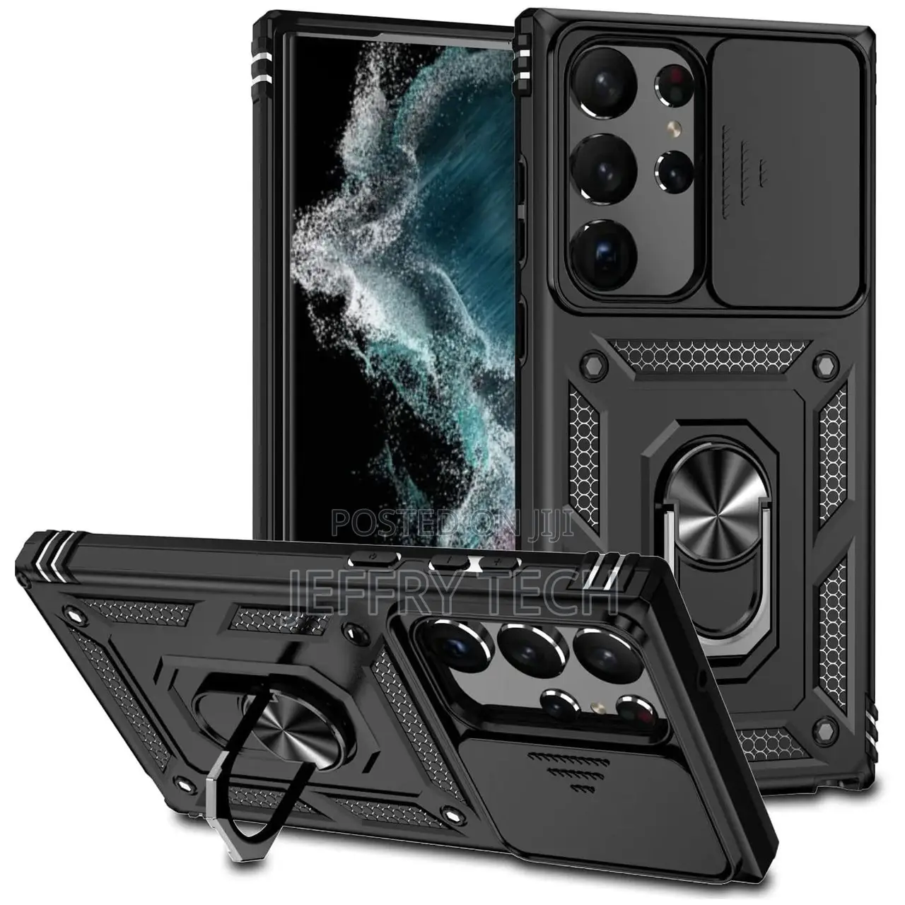 Military Grade Hybrid Case With Ring Samsung Galaxy S23 Ultr