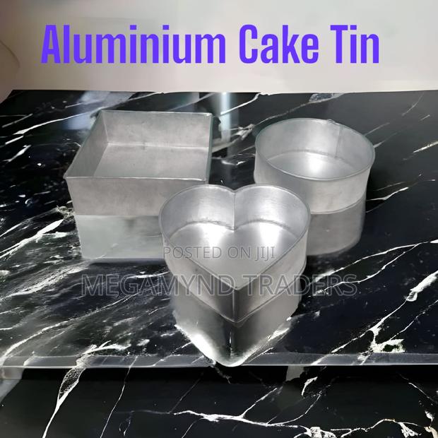 Aluminium Cake Tin/Jua Kali Baking Tin/8''×3 Baking Tin 1kg - thumbnail 2