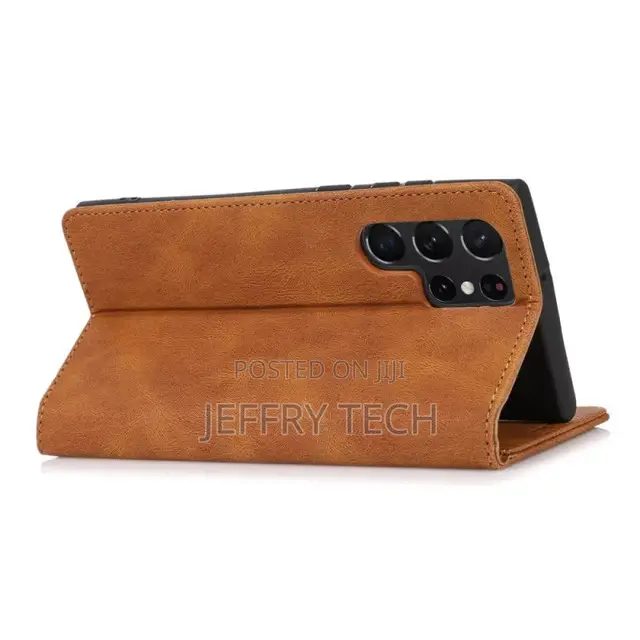 Folio Wallet Case for Samsung Galaxy S24 Ultra - Brown