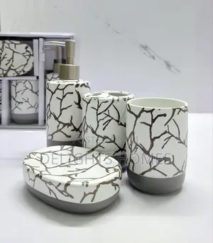 Marble Profile Ceramic 4in1 Bathroom Set