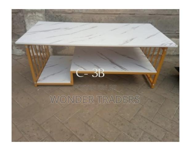 *Marble Effect Wooden Coffee Table *