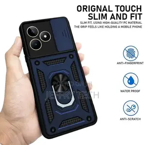 Realme C51 Case,Sliding Camera Lens Cover 360° Rotating Ring