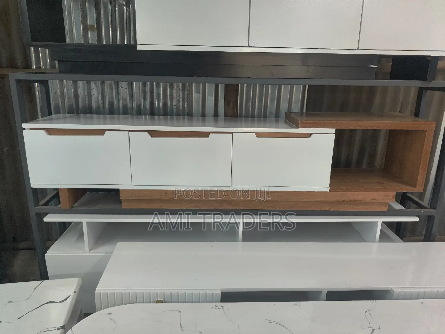 Tv Stand (6FT) With Natural Board