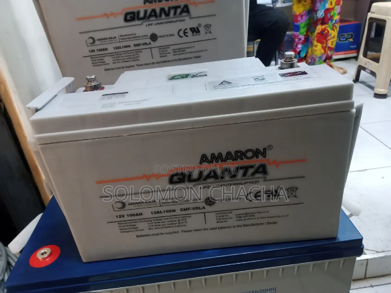 Amaron Quanta 100ah 12v Solar Battery