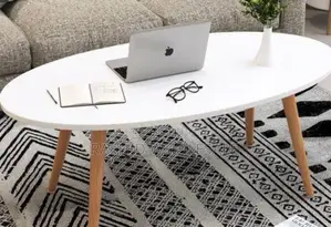 Shee Oval,Coffee Marbel Table.