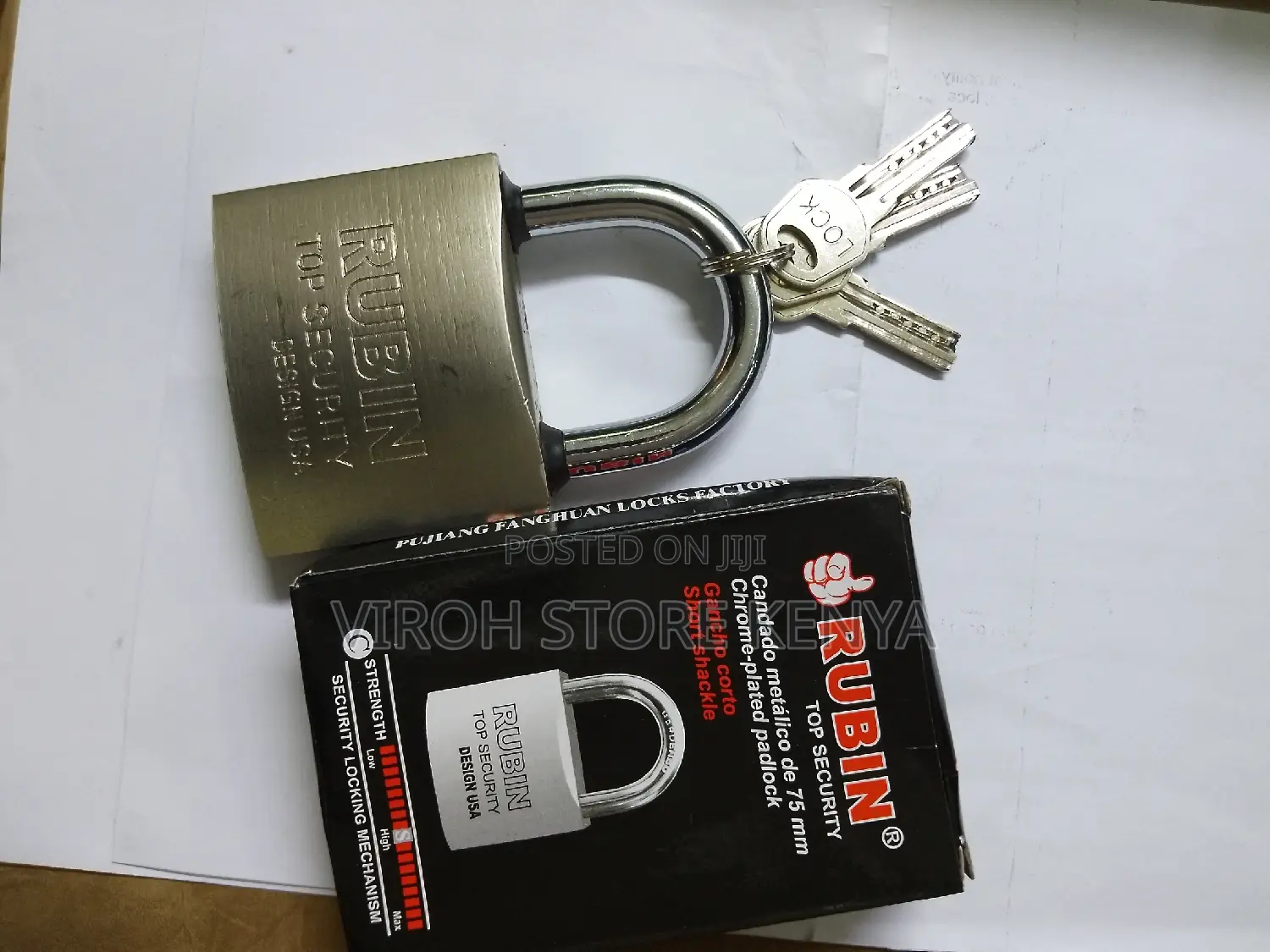 Water Resistant Padlock Gate Padlock 75mm Rubin Heavy Lock