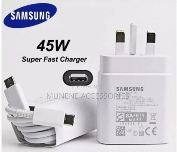 Samsung 45w Superfast Charger for Samsung iPhone White
