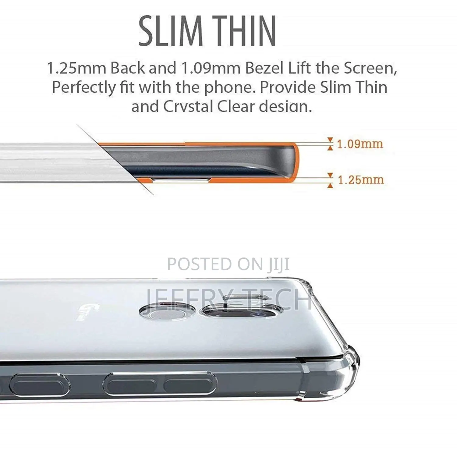 Clear Back Cover for Samsung Galaxy A55 5G (Bumper Case, Tra