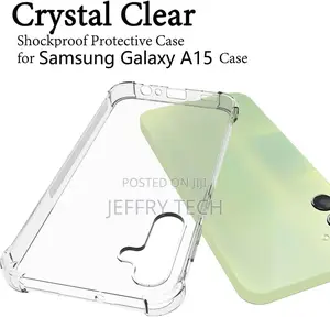 Samsung Galaxy A15 Clear Case, Shockproof Flexible TPU Slim