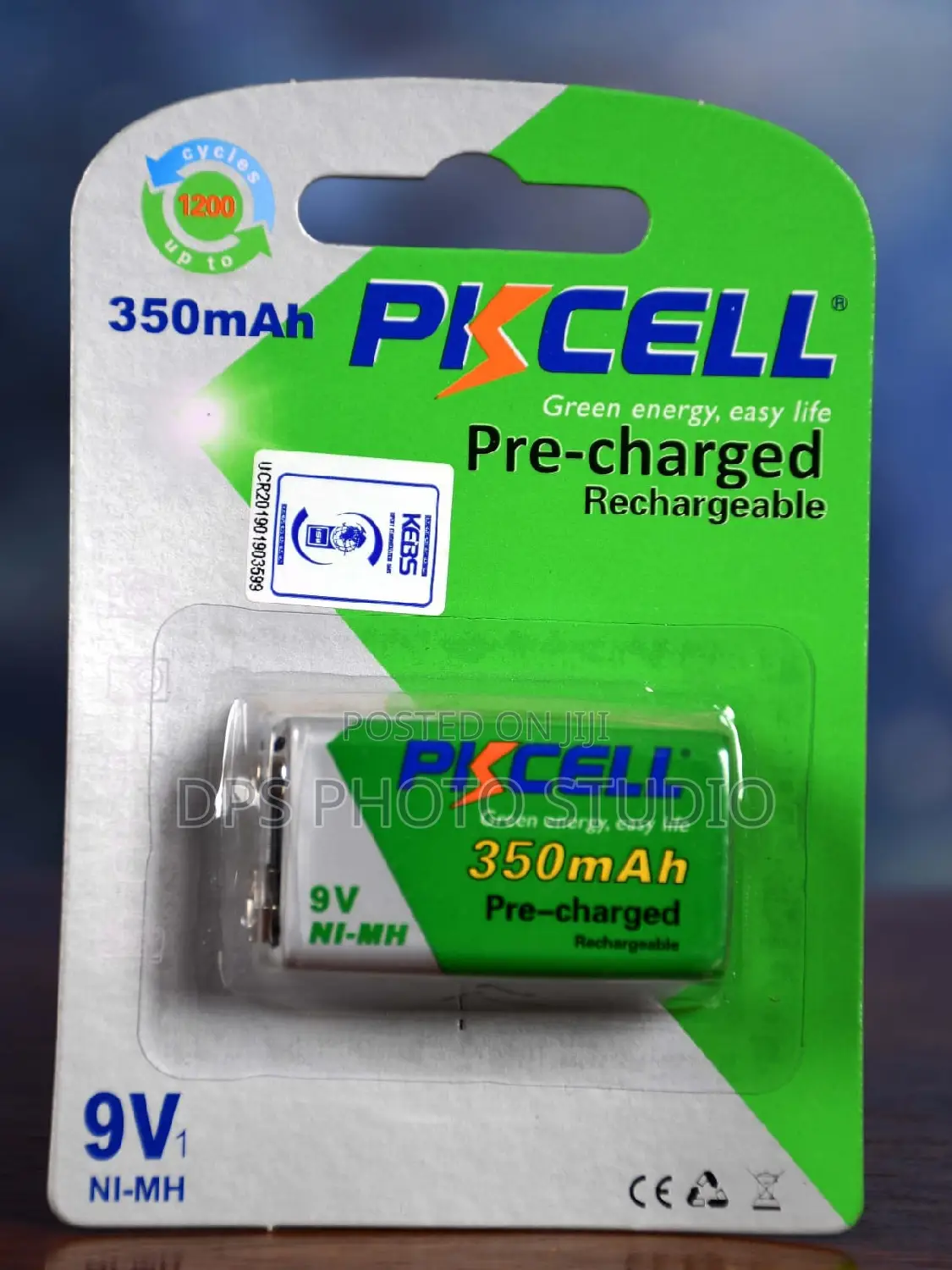 PKCELL - 9V Precharged Rechargeable Nimh 350mah Battery