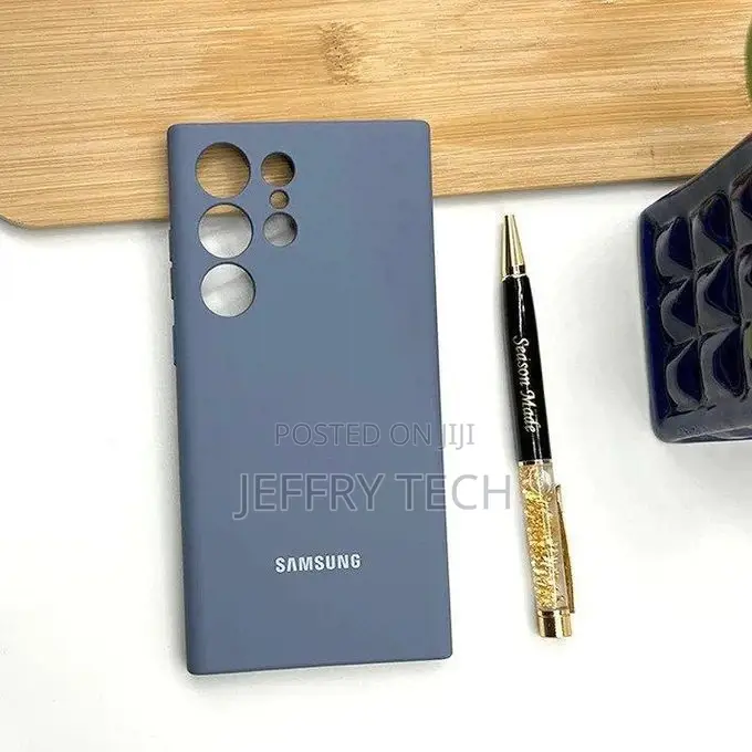 Samsung Galaxy S23 Ultra Liquid Silicone Case Cover-Blue