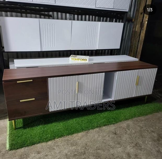 Luxury Tv Stand With Natural Board (6FT) - main view