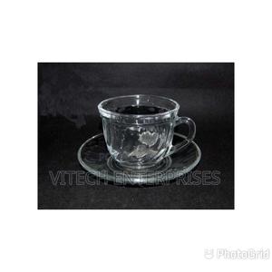 Clear Mug Glass Cups and Saucers - thumbnail 2