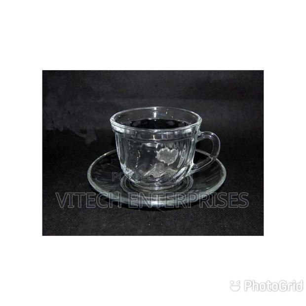 Clear Mug Glass Cups and Saucers - main view