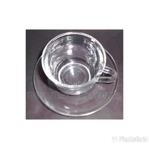 Clear Mug Glass Cups and Saucers