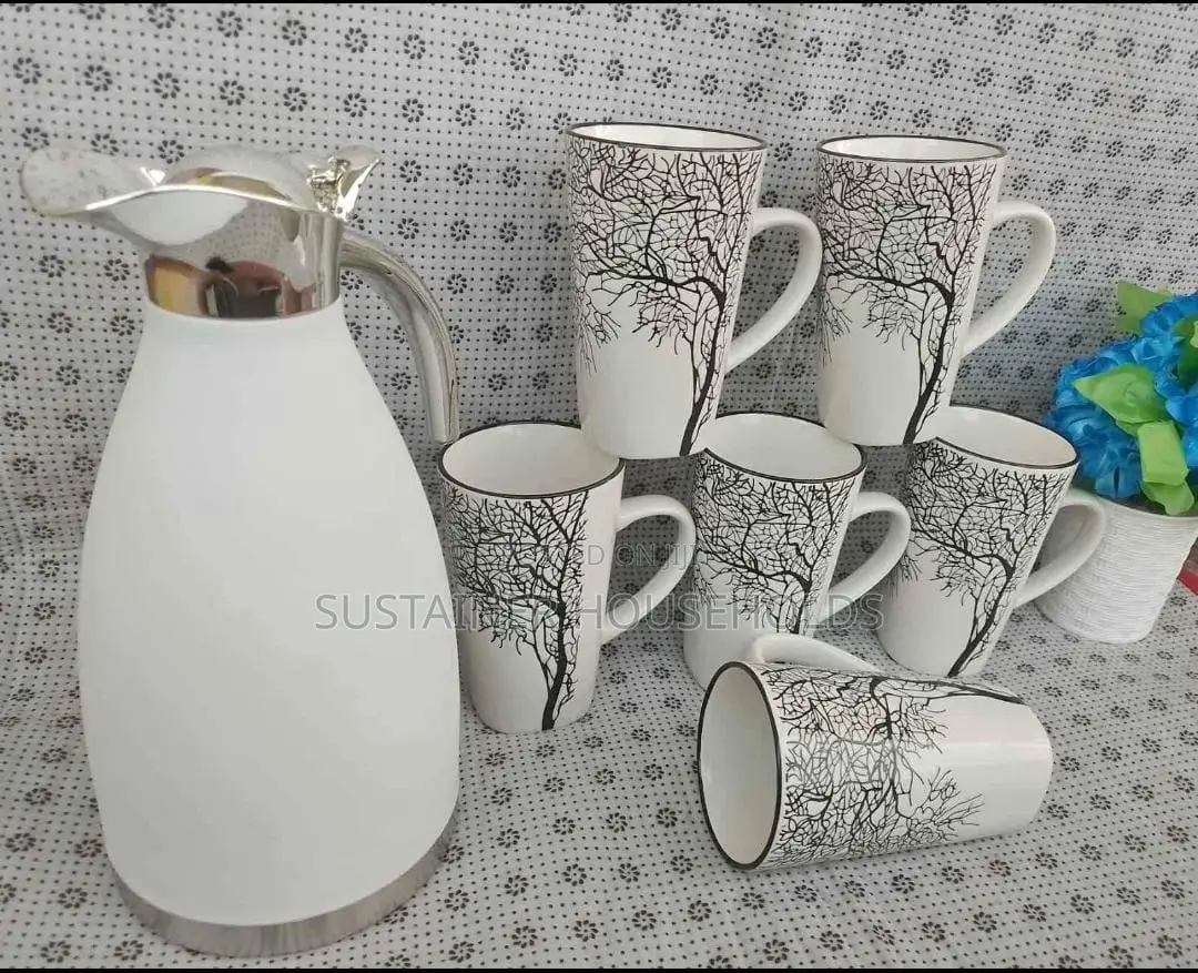 6 PCS Tree Mugs 2.0 Litres Unbreakable Black Flask