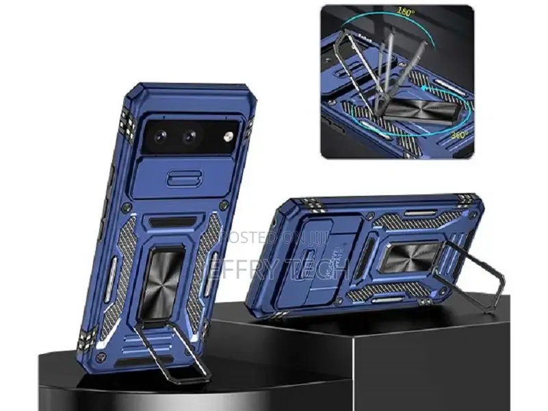 Military Case With Camera Cover for Google Pixel 8 - Dark Bl