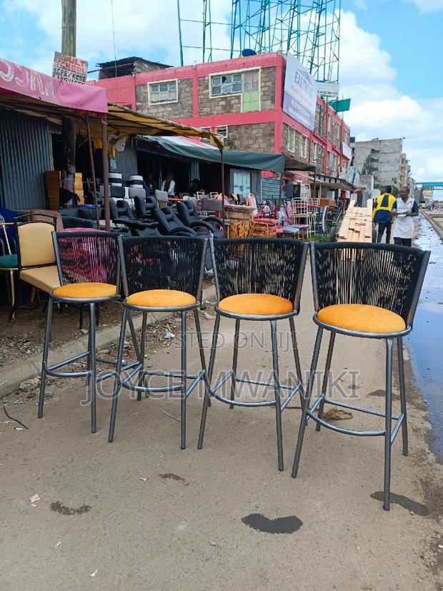 Metallic Wooven, Powder Coated Counter or Bar Stools  - thumbnail 2