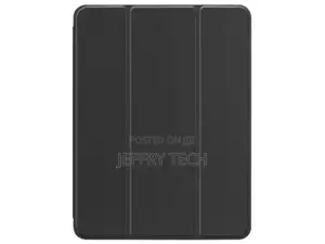 Leather Flip Case With Pen Holder for iPad 6th/5th Gen - Bla