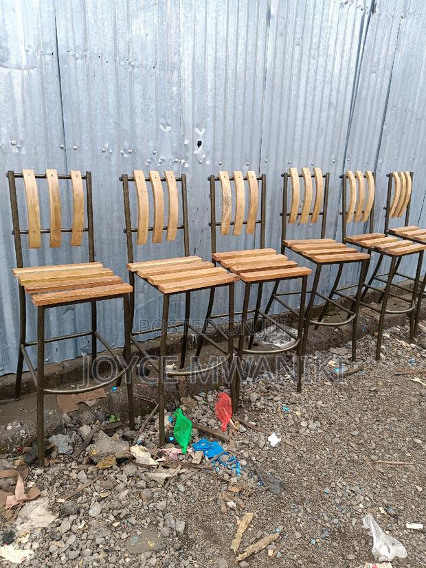 Wooden Bar High Chairs, Powder Coated  - thumbnail 2
