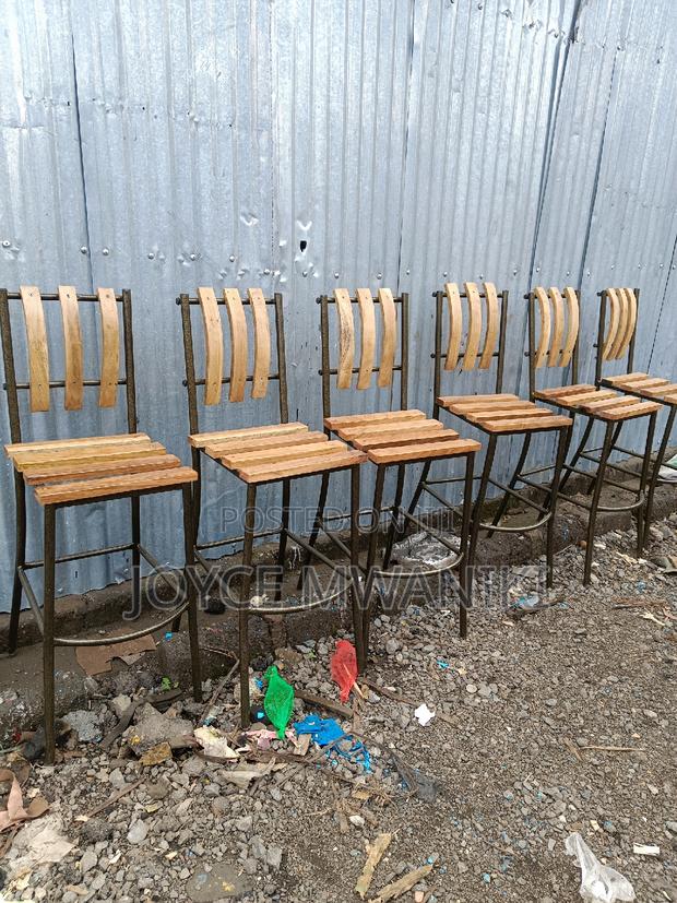 Wooden Bar High Chairs, Powder Coated  - thumbnail 3