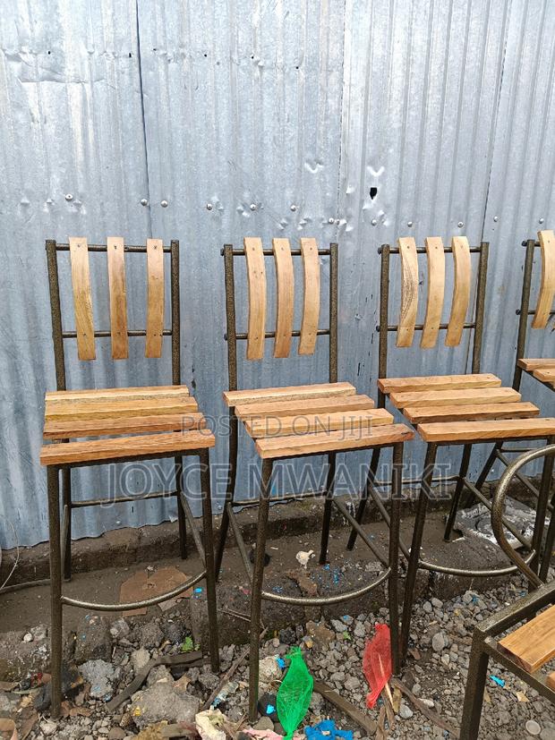 Wooden Bar High Chairs, Powder Coated  - thumbnail 4
