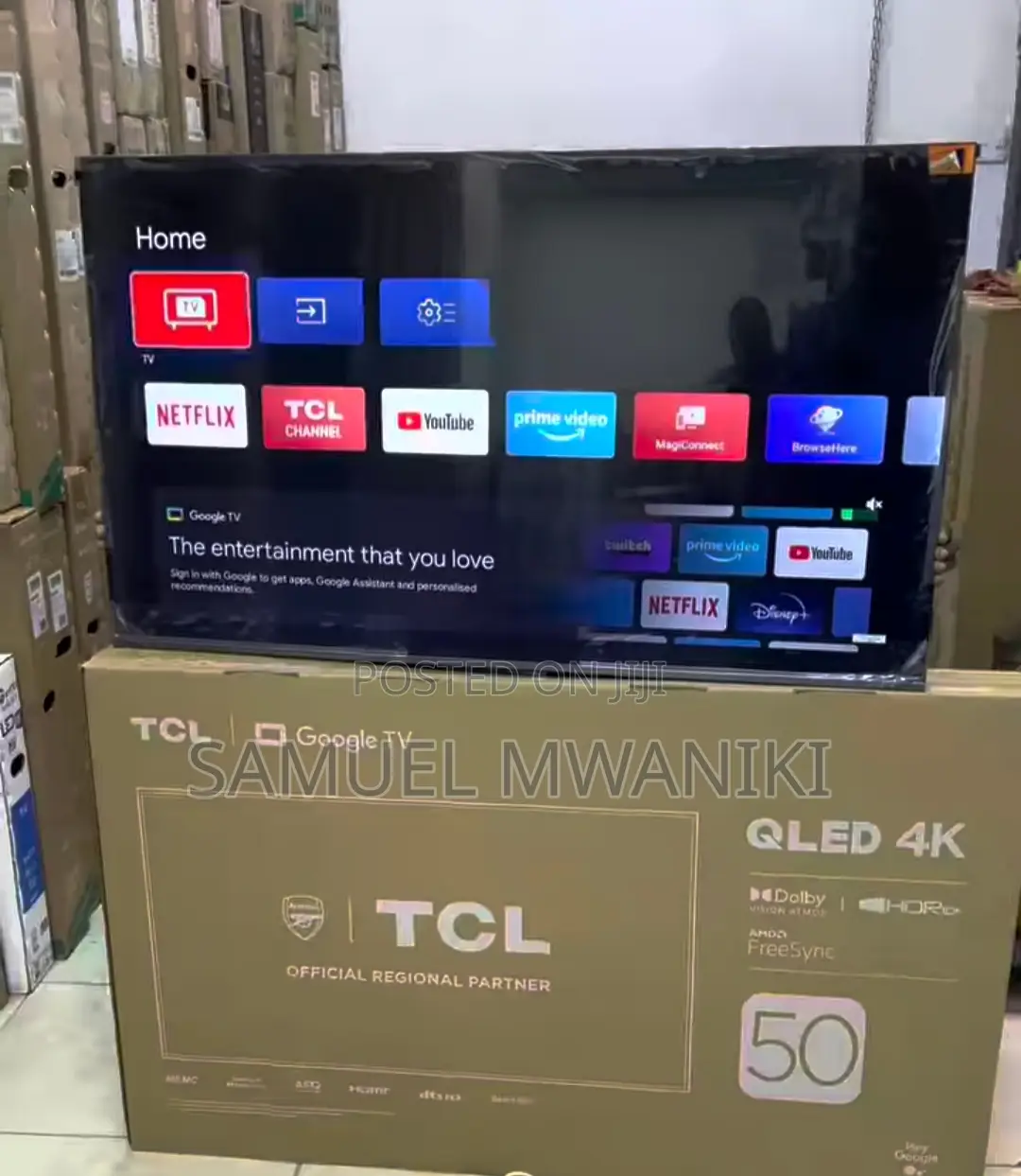 TCL 50′′ C655 Qled Pro Smart Uhd Google Tv – New Model