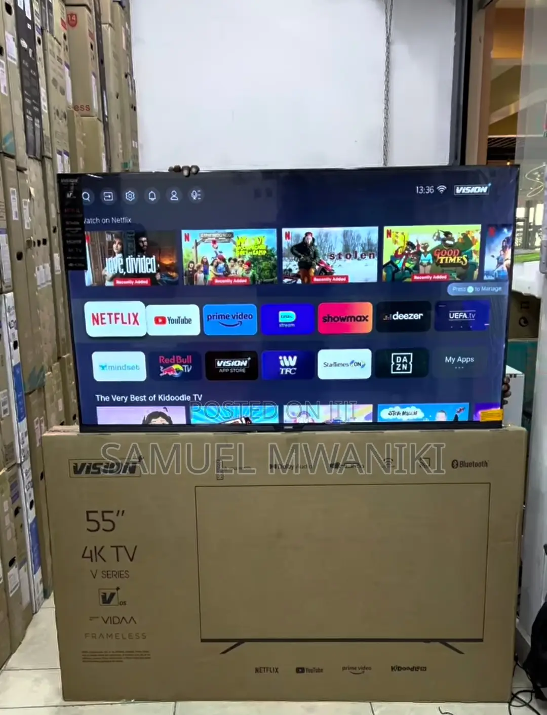 Vision Plus 55"Inches Smart Uhd Tv Bluetooth and Chromecast