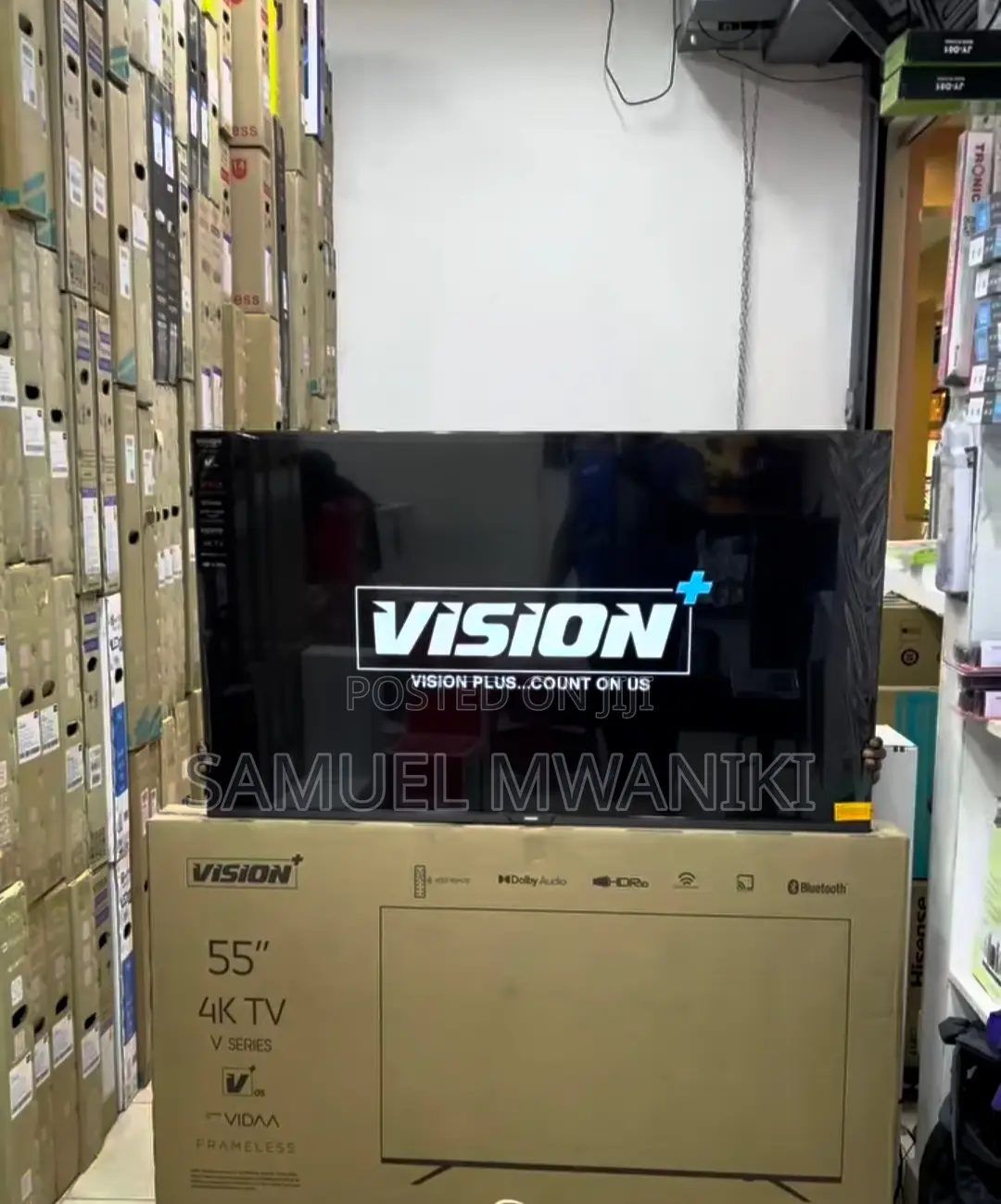 Vision Plus 55"Inches Smart Uhd Tv Bluetooth and Chromecast
