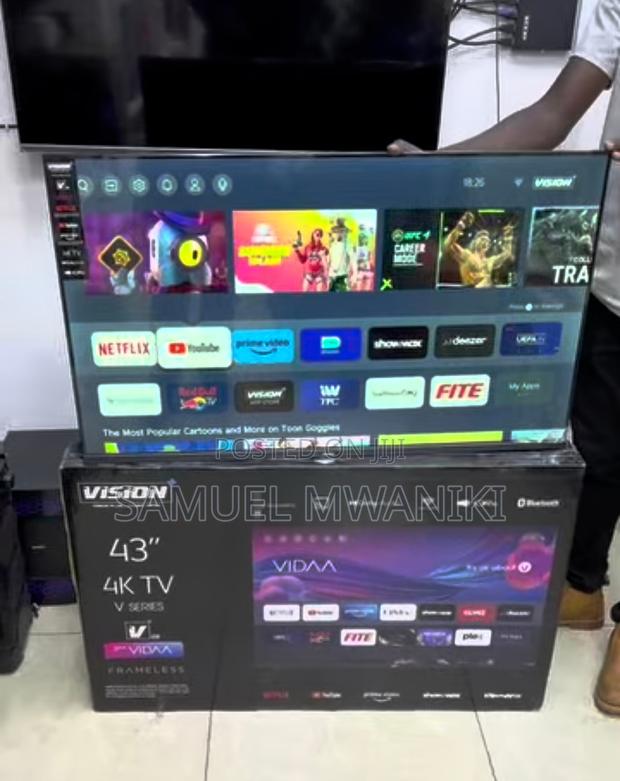 Vision Plus 43" UHD Smart TV Frameless Free Wall Bracket - thumbnail 5