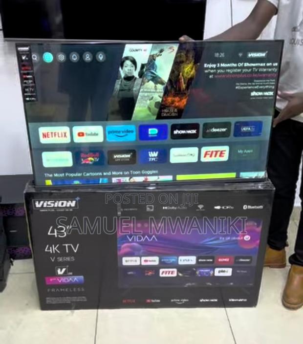 Vision Plus 43" UHD Smart TV Frameless Free Wall Bracket - thumbnail 8