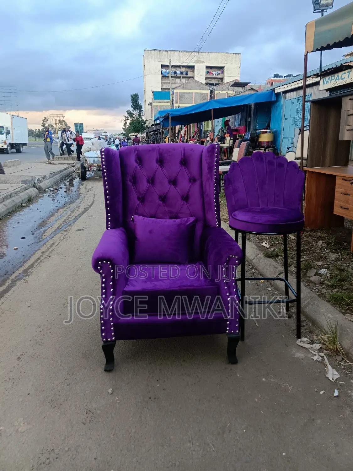 Pedicure Seat and a Counter Reception Stool.
