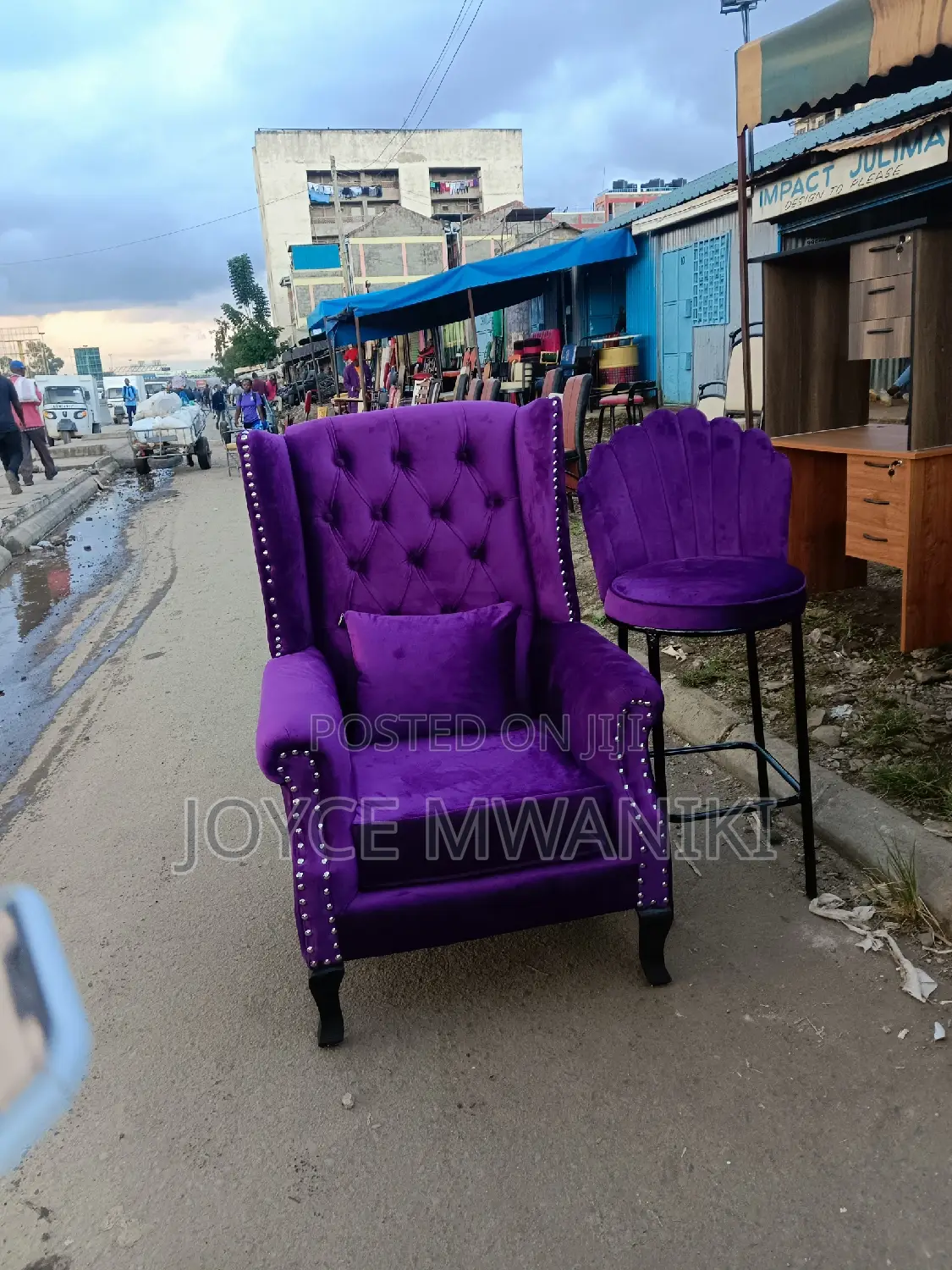 Pedicure Seat and a Counter Reception Stool.