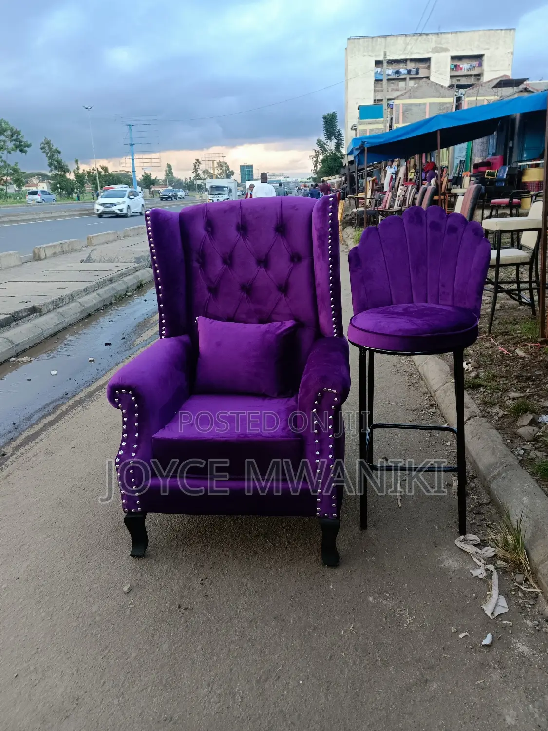 Pedicure Seat and a Counter Reception Stool.