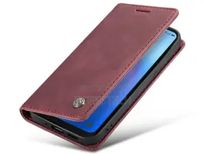 Leather Wallet Case With Stand for OPPO Reno8 5G - Burgundy