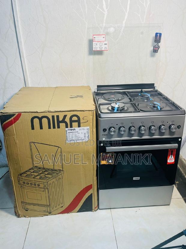 Mika 60by60 Cooker 3 Gas + 1 Electric Plate + Electric Oven