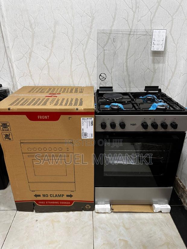 Von 3 Gas+1 Electric 60cm by 55cm Cooker With Electric Oven
