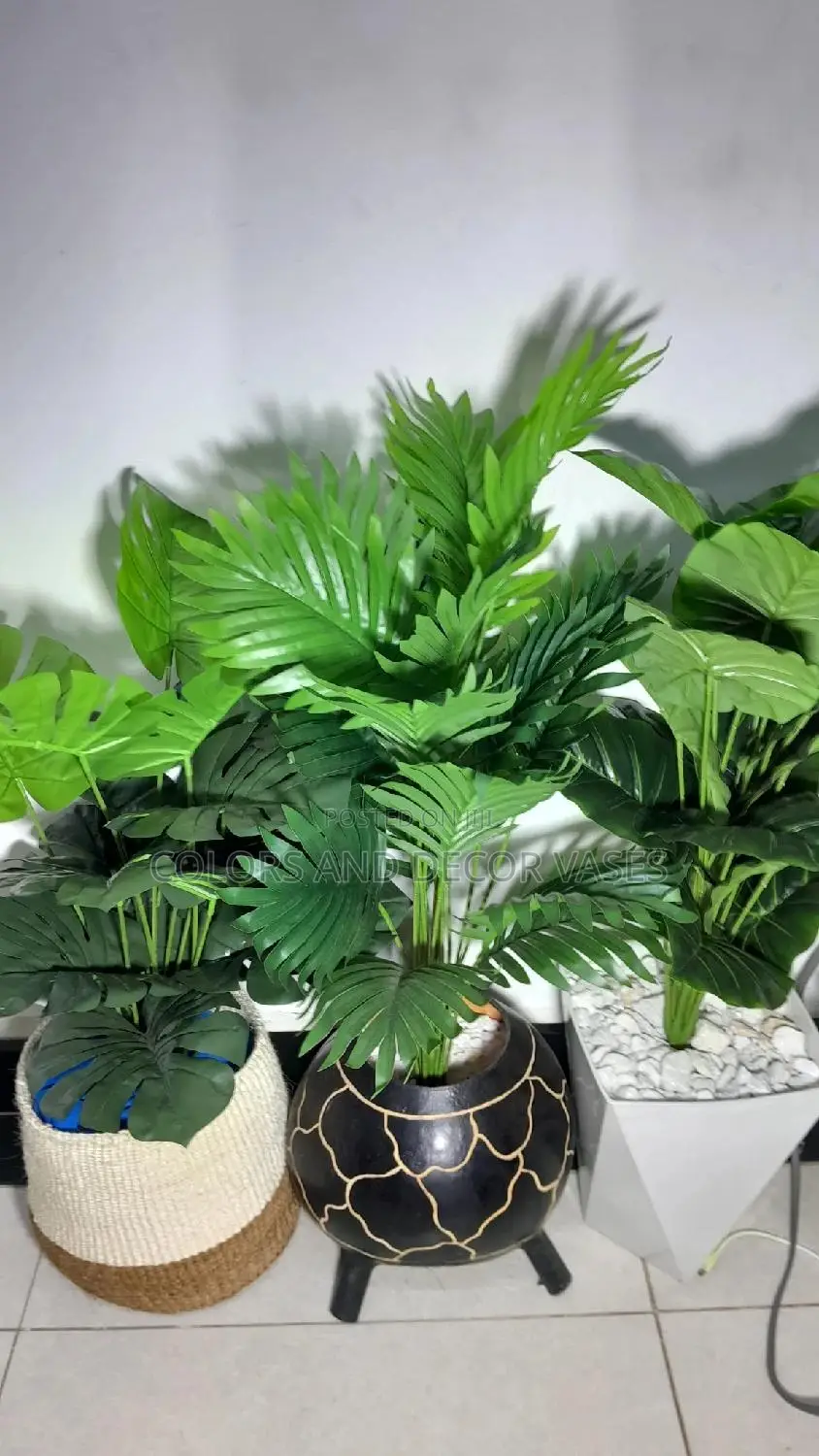 Palm Tree Artificial Plus Calabash With Pebble Stones