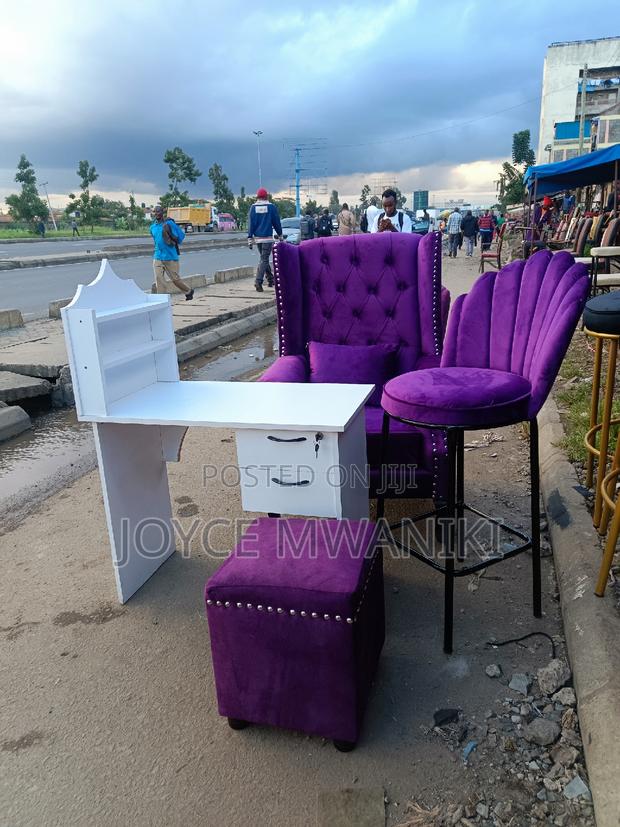 Manicure Table, Pedicure Seat and a Puff and a Counter Chair - thumbnail 3